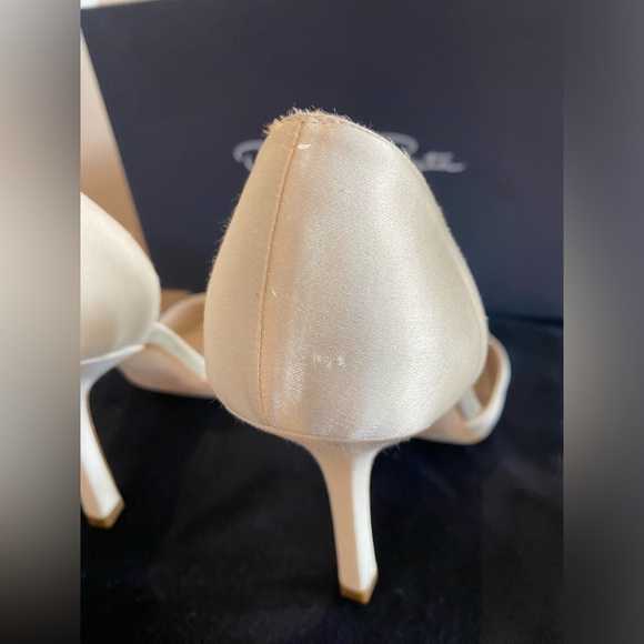 Oscar de la Renta heels pumps - Ivory Satin - Size 5.5 - Picture 6 of 11